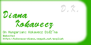 diana kokavecz business card